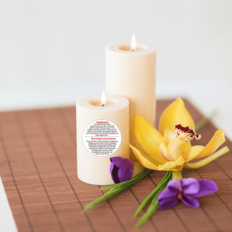 Candle Warning Label - 【Neu】500 Stück/Rolle Kerzen-Warnetiketten, Aufkleber für Kerzengläser,