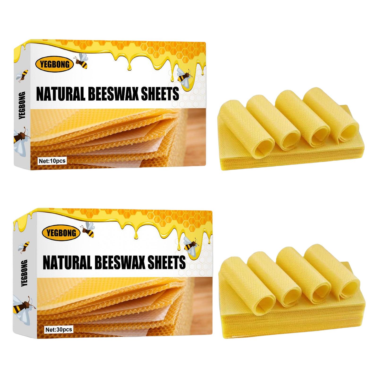 Candle Making Kit - Bienenwachsblätter, Imkerei-Grundierungsblätter, Bienenwachskerzenherstellungsset, natürliche Bienenwachs-Wabenblätter für
