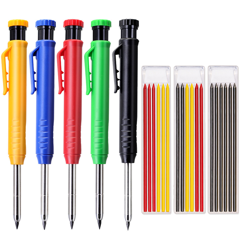 Staedtler Pencil Lumocolor - Solides Zimmermannsbleistift-Set, Holzbearbeitungswerkzeuge, Druckbleistift, 3-Farben-Nachfüllung, Bau-
