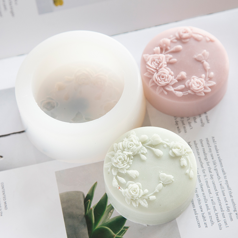 Candle Making Factory - Runde Form Rose Blume handgemachte Seife