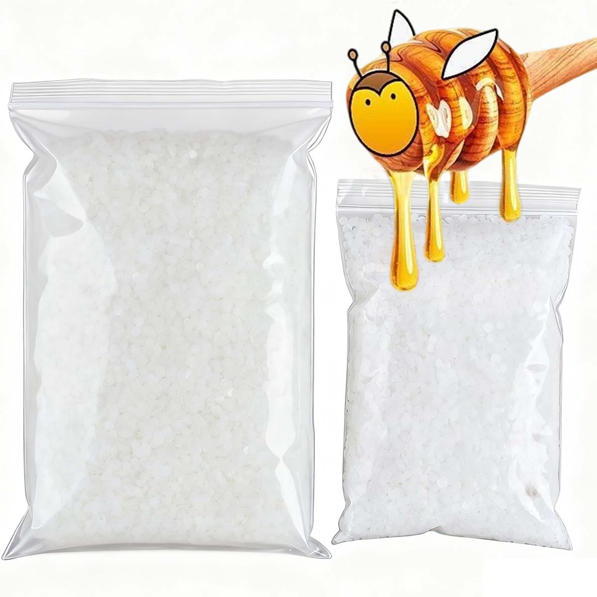 Candle Making Course - 200g-1000g Weißes Bienenwachs Reines Natürliches Granulat