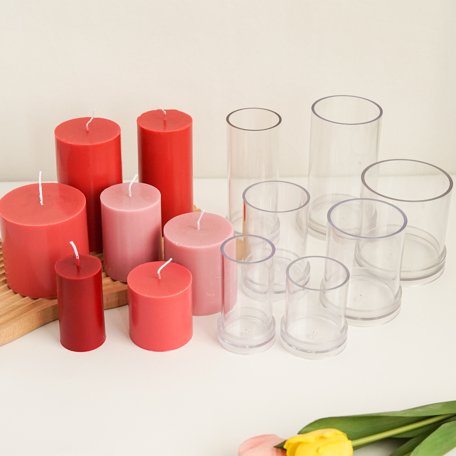 Candle Making Kit Diy - Verschiedene 3D Zylindrische Kerze Form Kunststoff