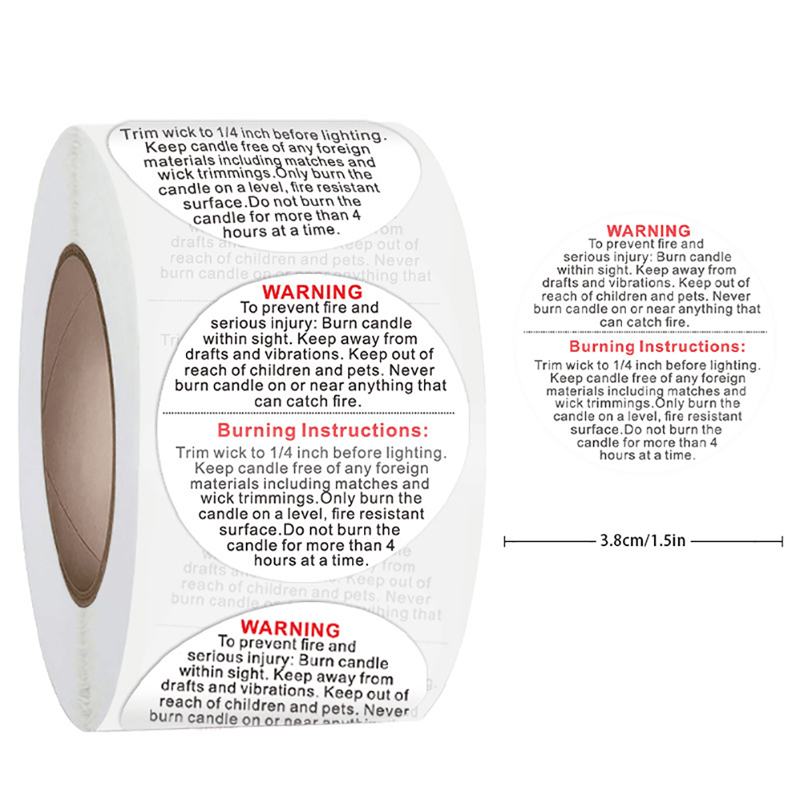 【Neu】500 Stück/Rolle Kerzen-Wa – Candle Warning Label Bewertung und Preis