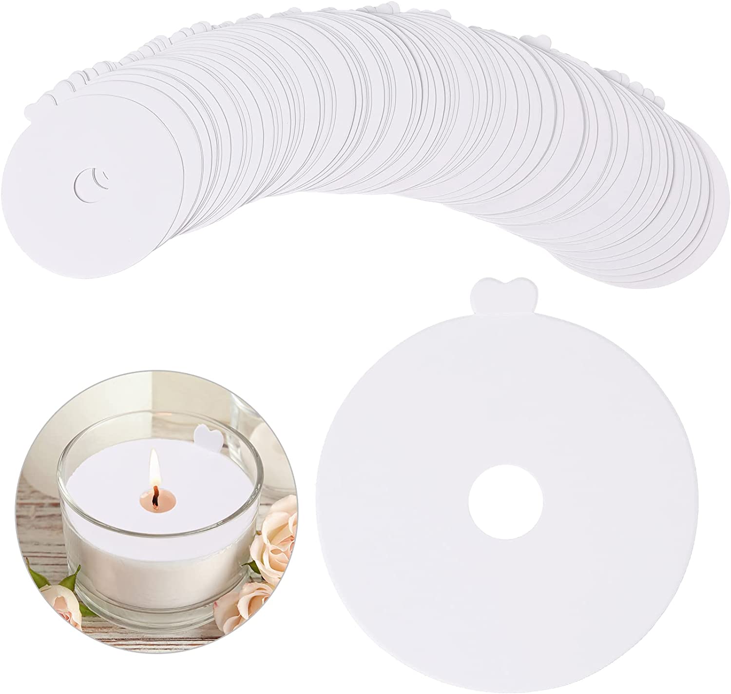 100 Stück Kerzen-Staubschutz,  – Candle Warning Label Bewertung und Preis