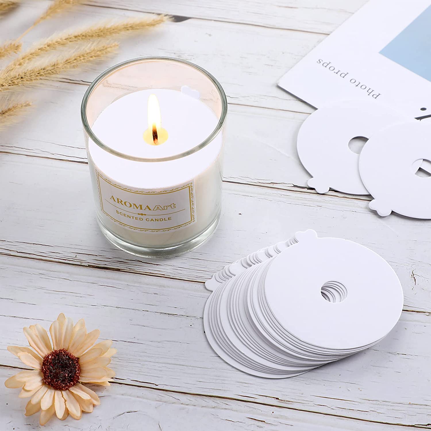 100 Stück Kerzen-Staubschutz,  – Candle Warning Label Bewertung und Preis