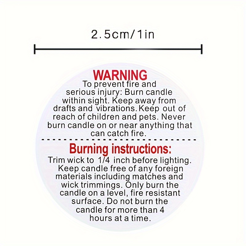 1 Rolle, 500 Stück Kerzen-Warn – Candle Warning Label Bewertung und Preis