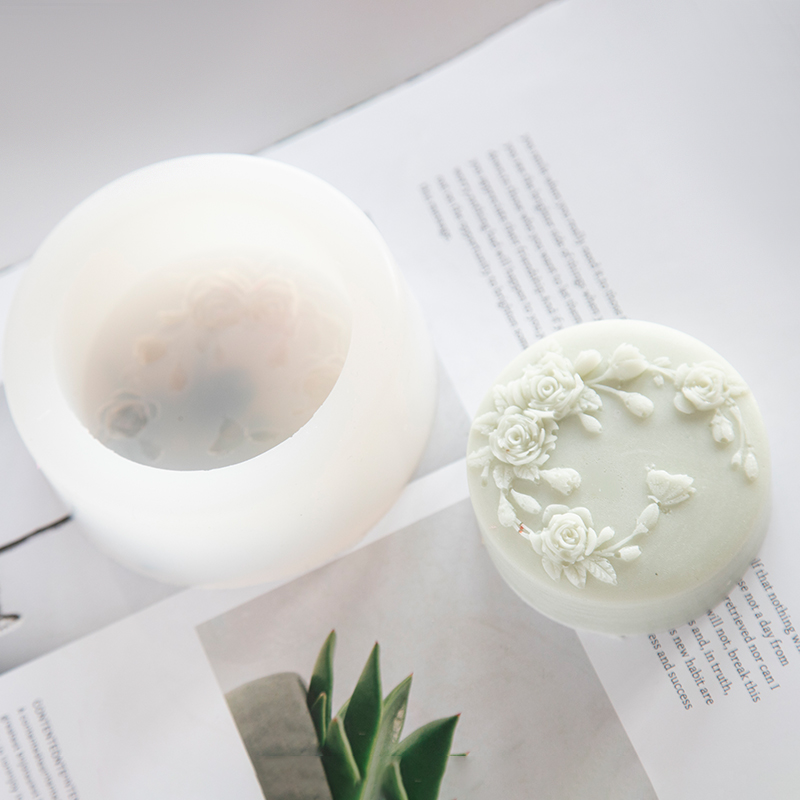 Runde Form Rose Blume handgema – Candle Making Factory Bewertung und Preis
