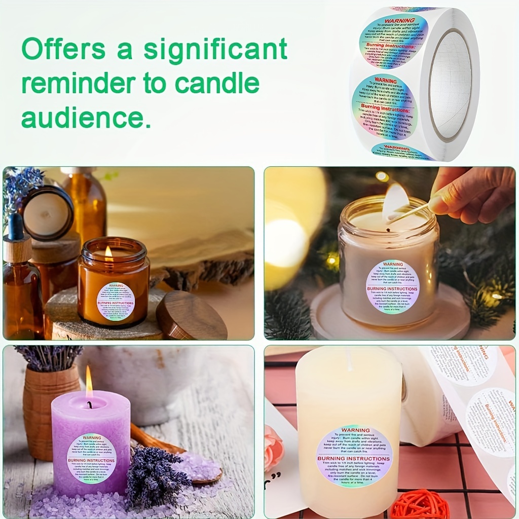 500 Stück Wachsschmelz-Warneti – Candle Warning Label Bewertung und Preis