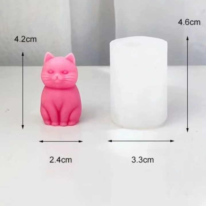 3D Fat Cat Tier-Silikon-Kerzen – Candle Making Fat Bewertung und Preis